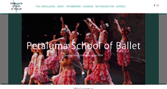 Desktop Screenshot of petalumaschoolofballet.com